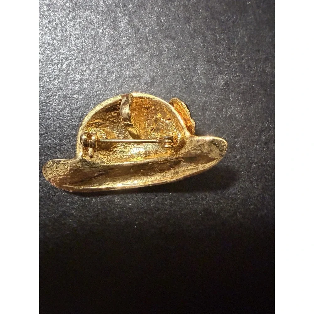 vintage 1980s Jeanne Bouchever gold-tone lion head‎ belt buckle